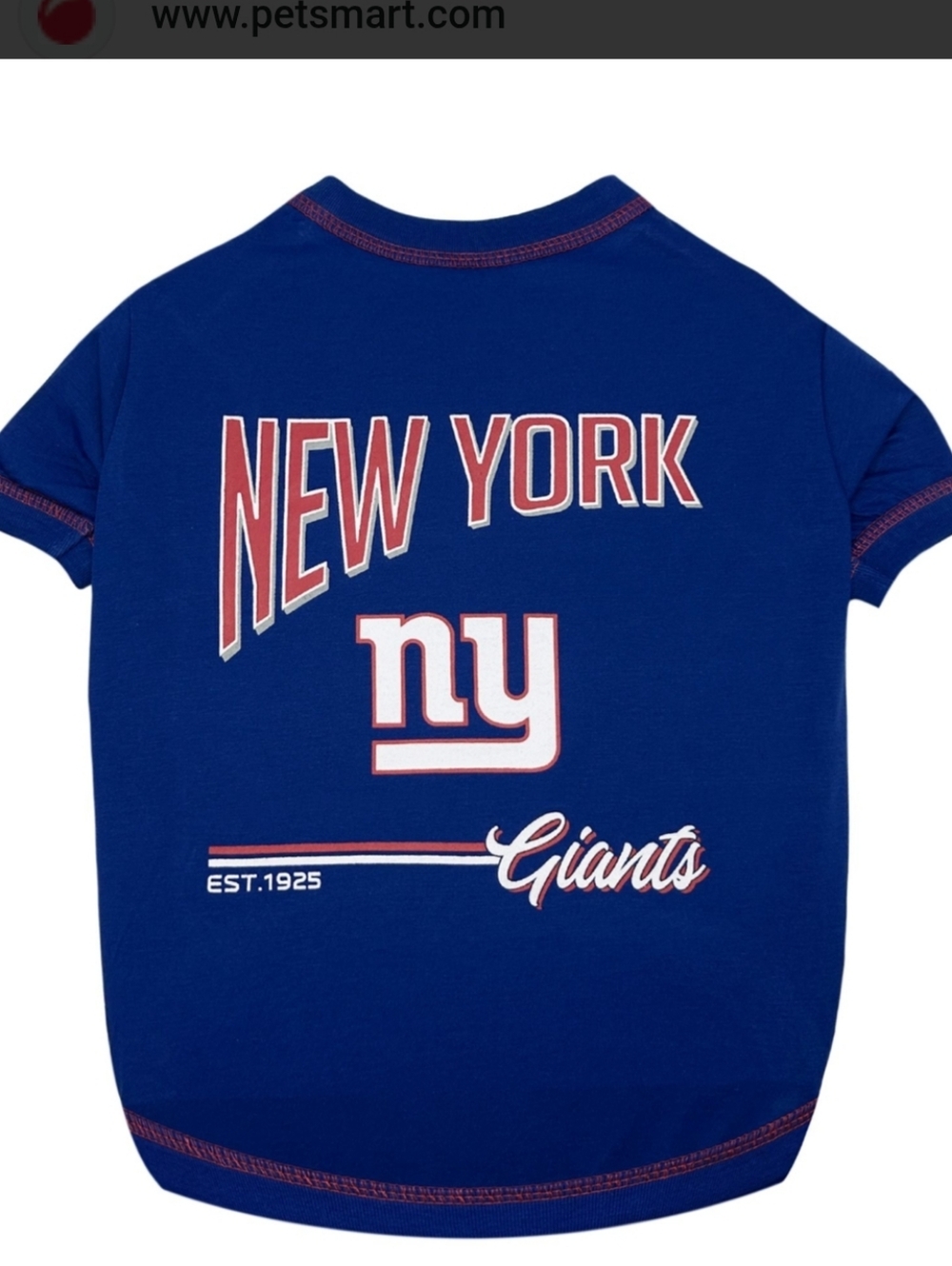 NFL Pets New York Giants Dog & Cat T-Shirt New Large